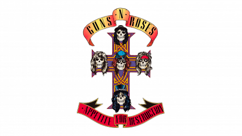 Logotipo de Guns N Roses 1987